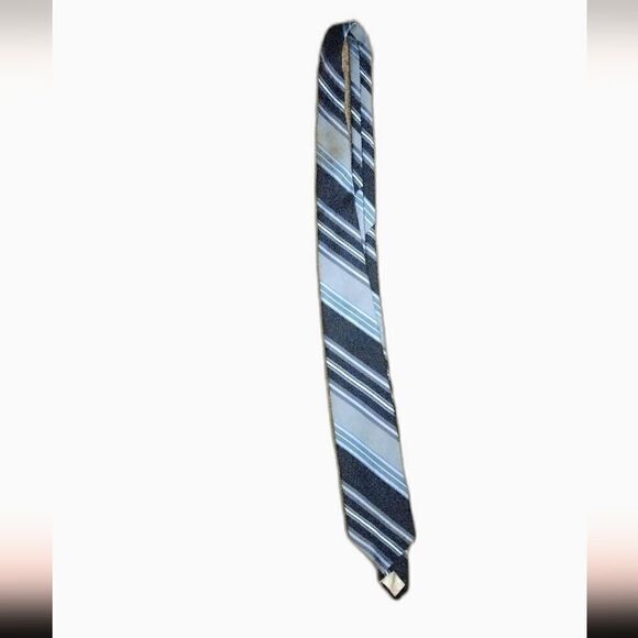 Christian Dior blue tones stripe tie - Picture 2 of 5